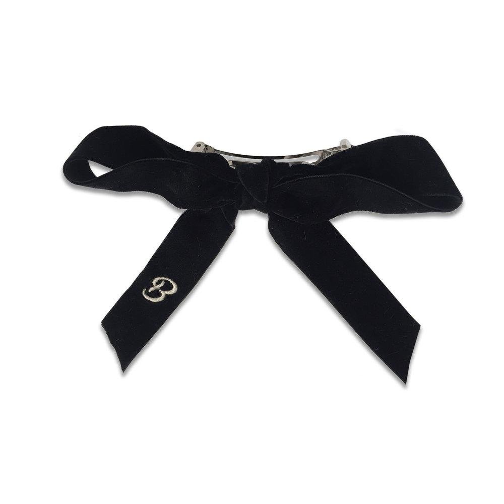 Monogram Bow French Barrette
